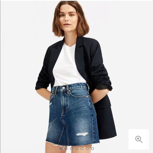 Everlane the reconstructed denim skirt size 24 (0) - Picture 1 of 8